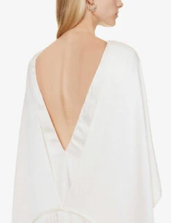 Hunter Relaxed-fit Silk Maxi Dress -Reis Clothing Shop R04189137 IVORY ALT05