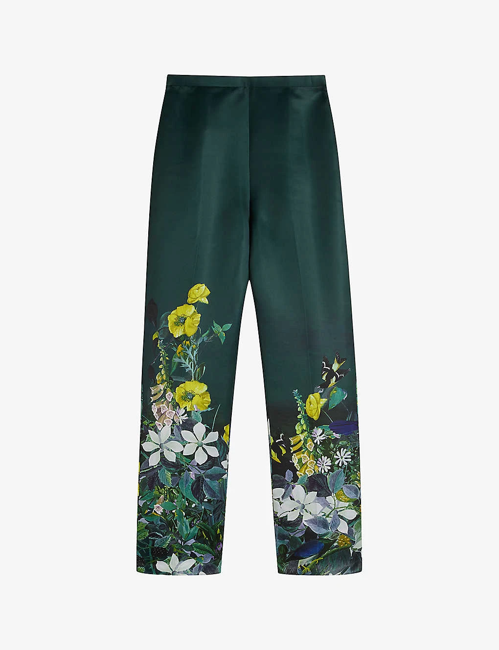 Ted Baker Aikaat Floral-print Tapered-leg Mid-rise Woven Trousers 1 Ted Baker Aikaat Floral-print Tapered-leg Mid-rise Woven Trousers
