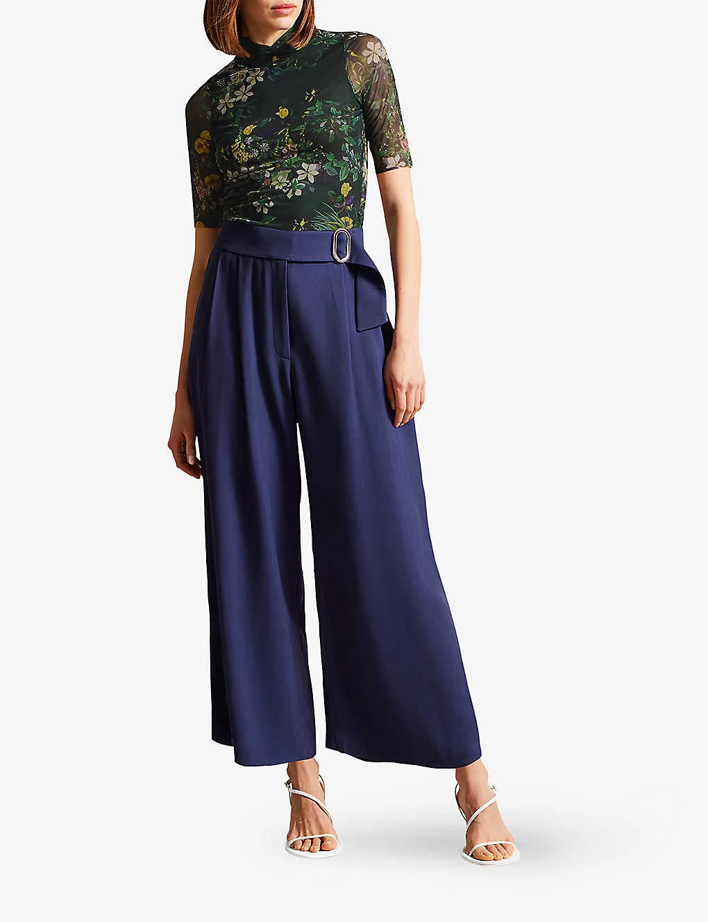 Ted Baker Gorgee Floral-print High-neck Stretch-recycled Polyester Top 2 Ted Baker Gorgee Floral-print High-neck Stretch-recycled Polyester Top - Image 2