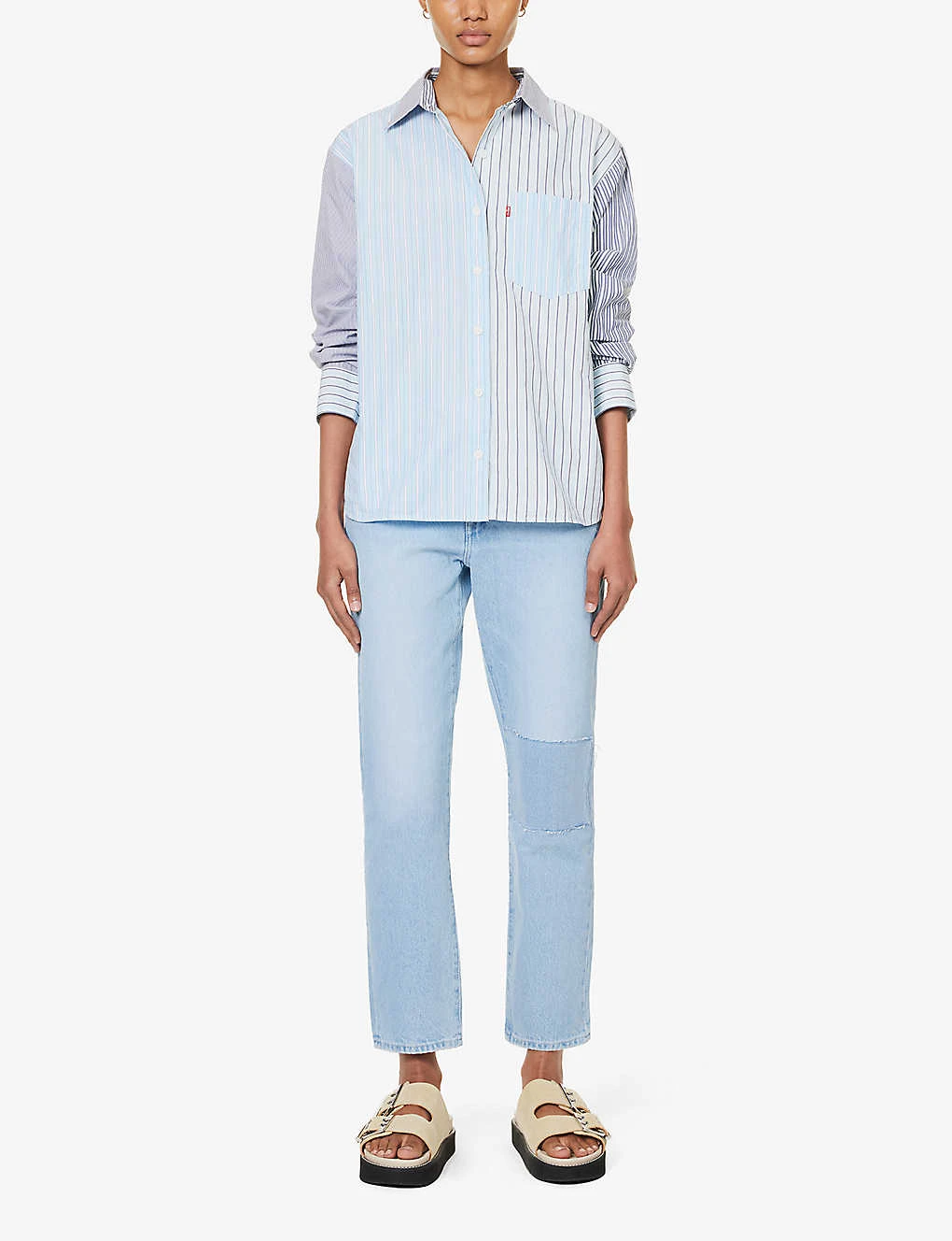 Levis Nola Striped Cotton Shirt 2 Levis Nola Striped Cotton Shirt - Image 2