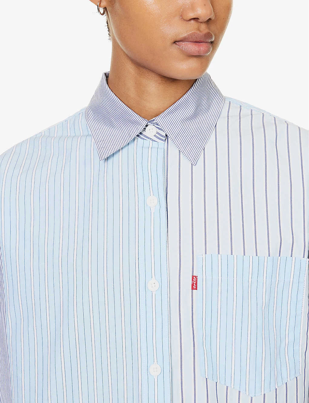 Levis Nola Striped Cotton Shirt 5 Levis Nola Striped Cotton Shirt - Image 5