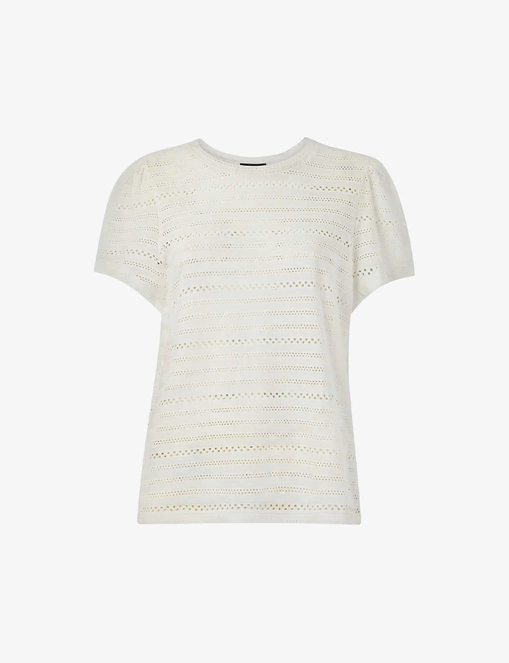 Whistles Broderie Puff-sleeve Relaxed-fit Stretch-cotton Top 1 Whistles Broderie Puff-sleeve Relaxed-fit Stretch-cotton Top