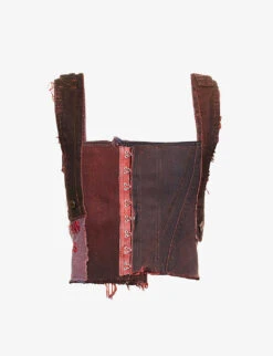 Charli Cohen X Diablo IV Brand-embroidered Boxy-fit Upcycled Top