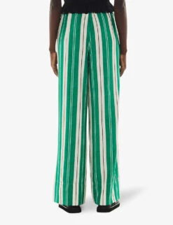 Whistles Bridget Stripe-pattern Maxi-length Woven Trousers 8 Whistles Bridget Stripe-pattern Maxi-length Woven Trousers -Reis Clothing Shop R04193425 MULTICOLOURED ALT03
