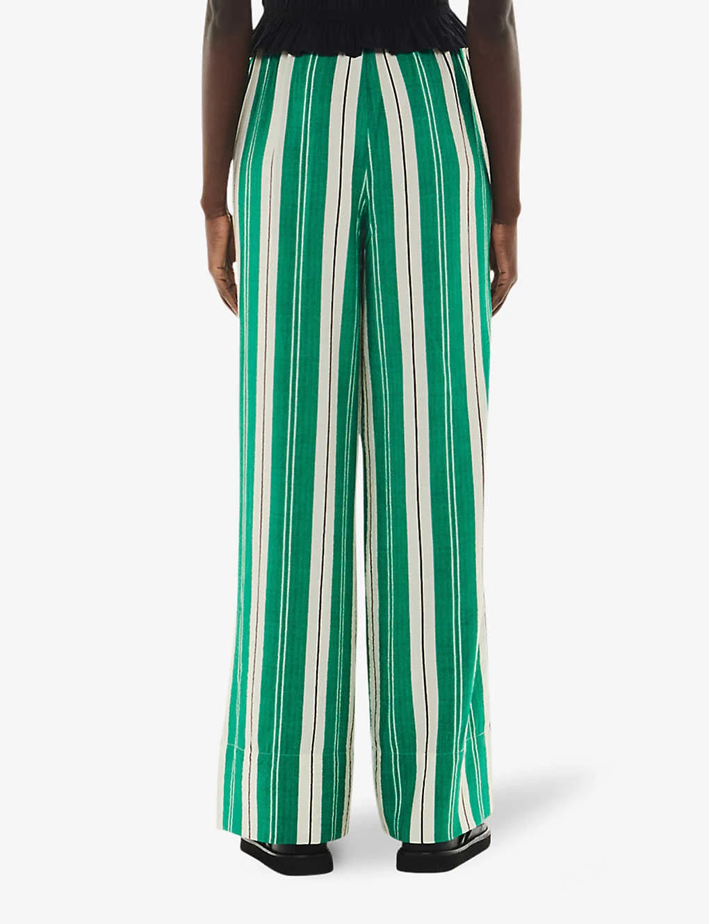Whistles Bridget Stripe-pattern Maxi-length Woven Trousers 4 Whistles Bridget Stripe-pattern Maxi-length Woven Trousers - Image 4