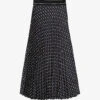 Sandro Tosca Graphic-print Woven Midi Skirt
