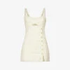 SELF PORTRAIT Diamante-embellished Bouclé-texture Woven Mini Dress