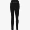 ALAIA Pin-embellished High-rise Knitted Leggings