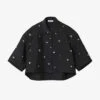 Sandro Mentissa Crystal-embellished Woven Shirt