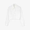 Sandro Gourmandise Cropped Cotton-poplin Shirt