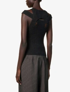 Derry Cut-out Knitted Top -Reis Clothing Shop R04197561 CHARCOAL ALT03