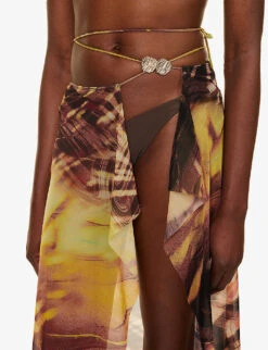 Jaded London Aphrodite Abstract-print Stretch-woven Midi Skirt -Reis Clothing Shop R04197634 PRINT ALT04
