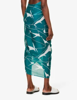 ERES Alligator Graphic-print Ramie Midi Skirt -Reis Clothing Shop R04198473 IMPRIMEBANANIERSJUNGLE ALT03
