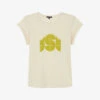 Soeur Valentina Brand-print Organic-cotton And Linen-blend T-shirt