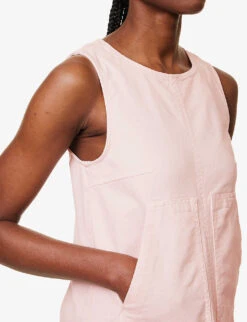 Soeur Mitsouko A-line Stretch-organic Denim Mini Dress -Reis Clothing Shop R04202848 PINK ALT04