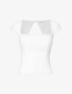 Cora Cap-sleeve Linen Top