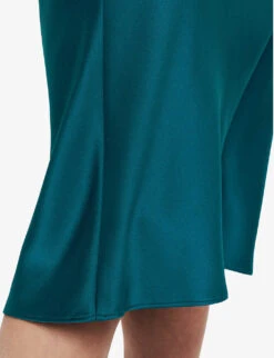 Joseph Isaak Slim-fit Silk Midi Skirt -Reis Clothing Shop R04203741 DARKTEAL ALT03