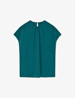 Joseph Broca Gathered Silk Blouse