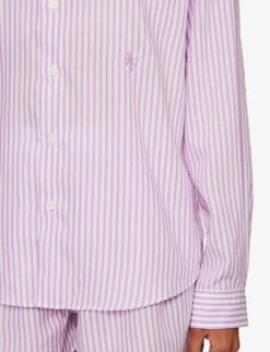 Striped Relaxed-fit Woven Shirt -Reis Clothing Shop R04205010 LILAC ALT04
