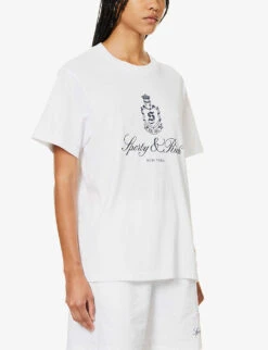 Vendôme Brand-print Regular-fit Cotton-jersey T-shirt -Reis Clothing Shop R04205116 WHITENAVY ALT02