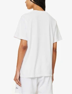 Vendôme Brand-print Regular-fit Cotton-jersey T-shirt -Reis Clothing Shop R04205116 WHITENAVY ALT03