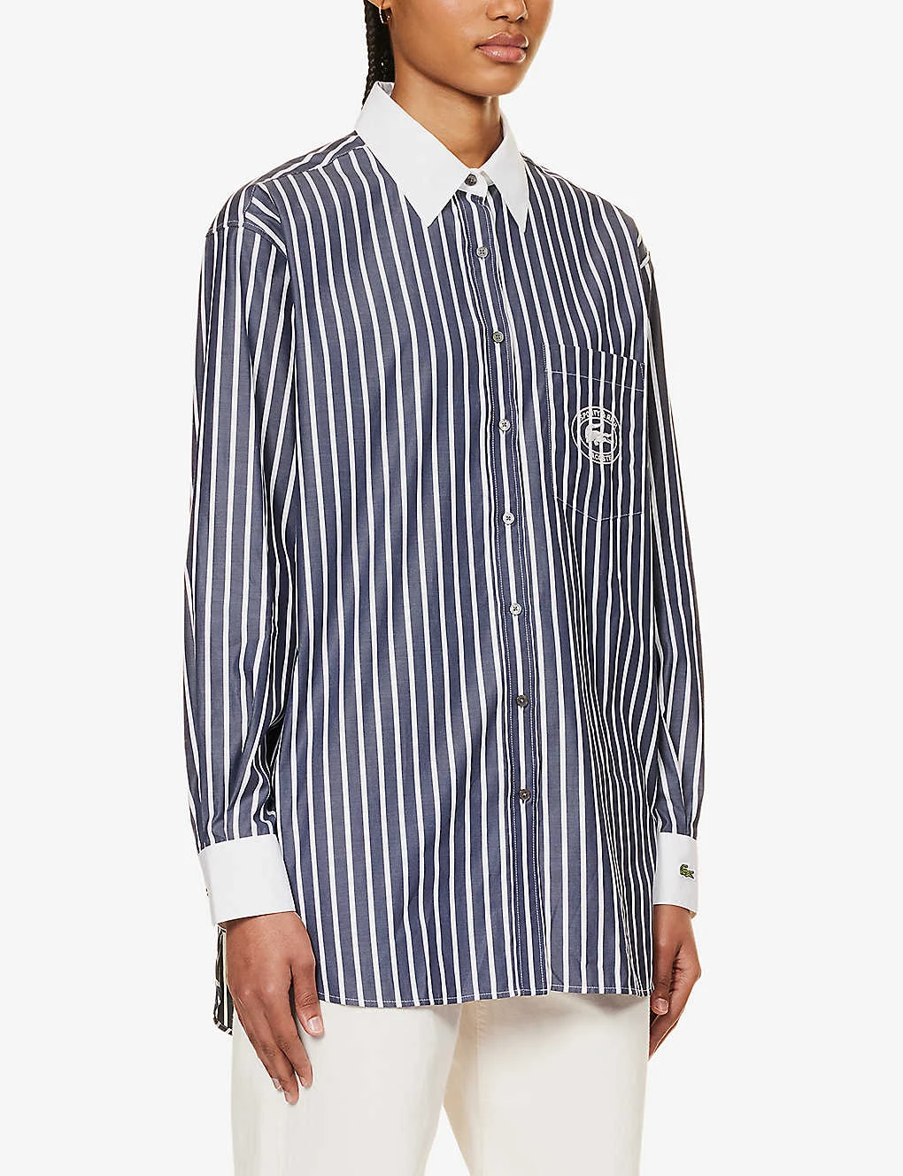 Lacoste X Sporty & Rich Striped Cotton-poplin Shirt 3 Lacoste X Sporty & Rich Striped Cotton-poplin Shirt - Image 3