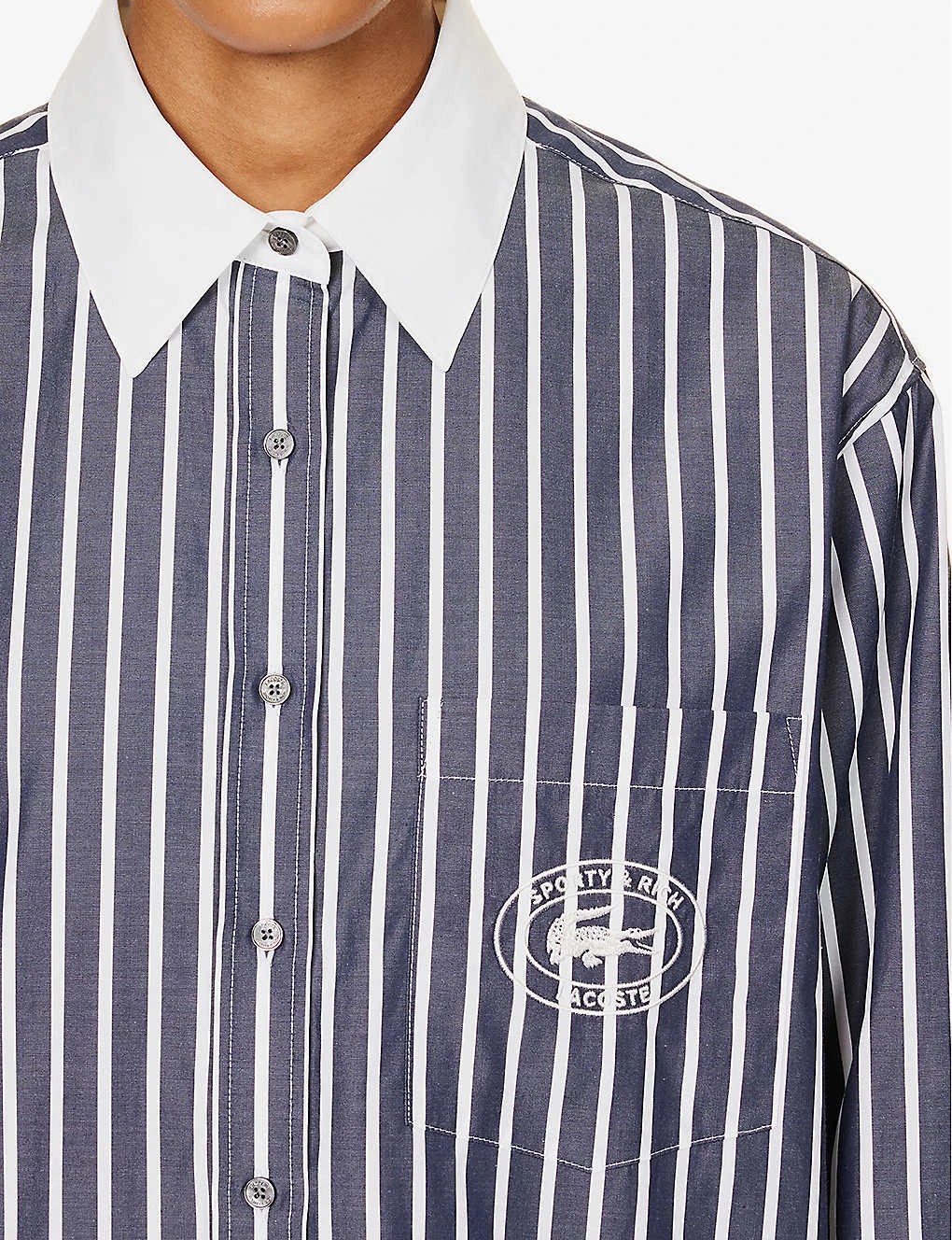 Lacoste X Sporty & Rich Striped Cotton-poplin Shirt 5 Lacoste X Sporty & Rich Striped Cotton-poplin Shirt - Image 5