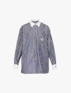 Lacoste X Sporty & Rich Striped Cotton-poplin Shirt