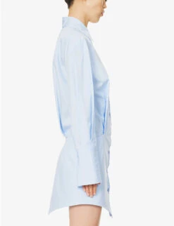 Silvye Dropped-waist Cotton Mini Dress -Reis Clothing Shop R04214330 DUSTYBLUE ALT02