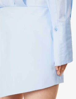 Silvye Dropped-waist Cotton Mini Dress -Reis Clothing Shop R04214330 DUSTYBLUE ALT04